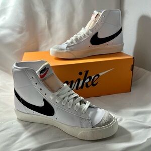 White Sneakers with Black Detail